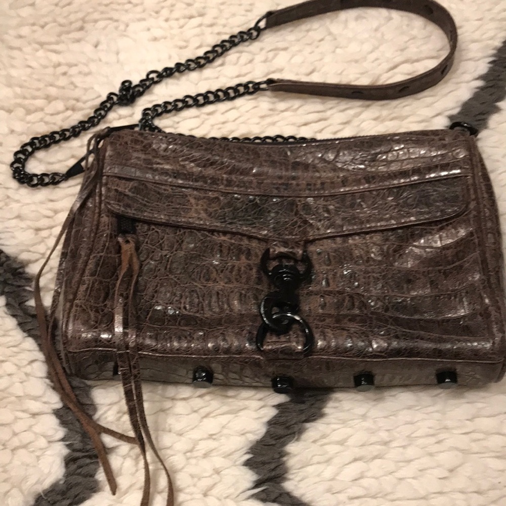 Rebecca Minkoff MAC Clutch crossbody gunmetal